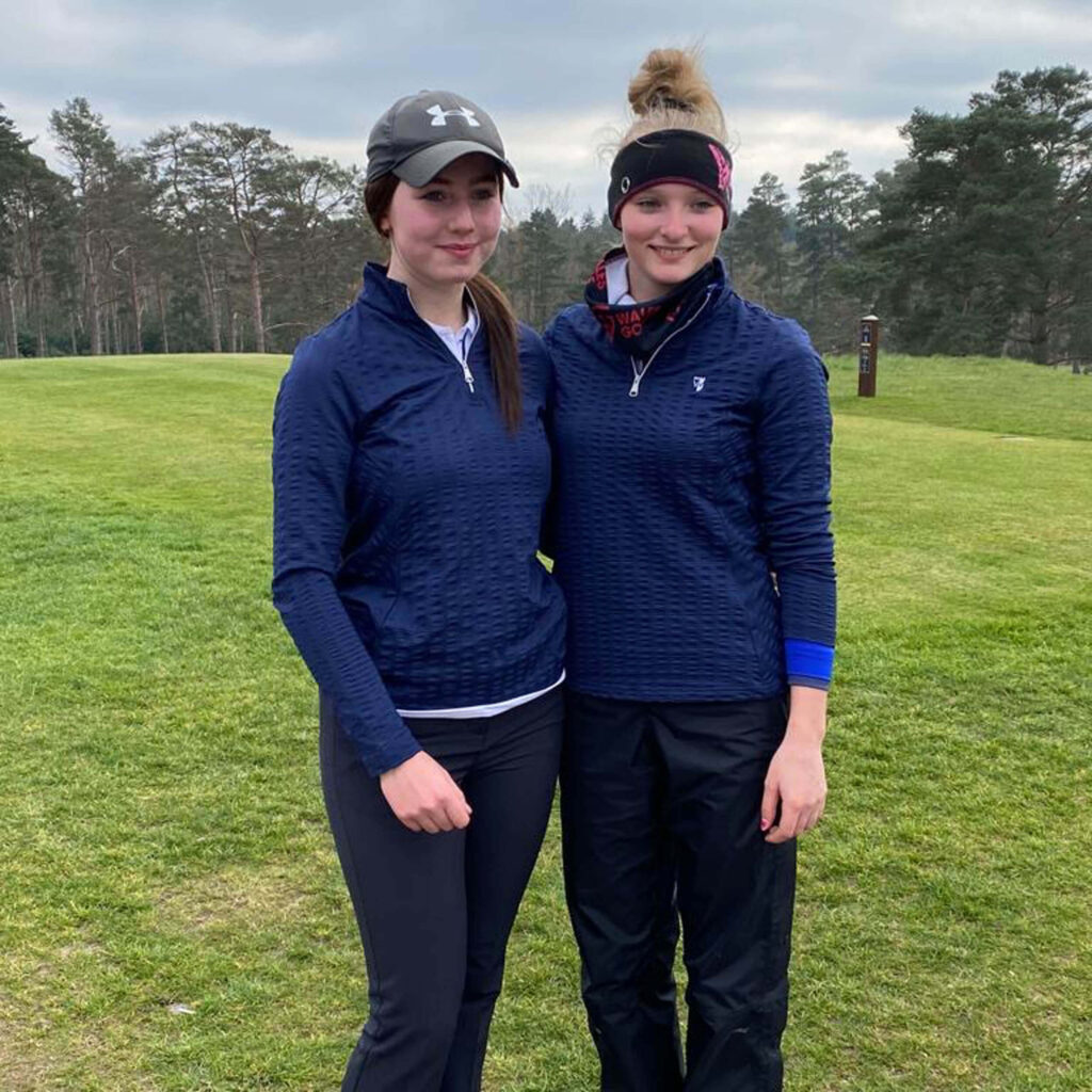 Centenary Ladies Foursome winners, Millie Cottrell and Ava Bates